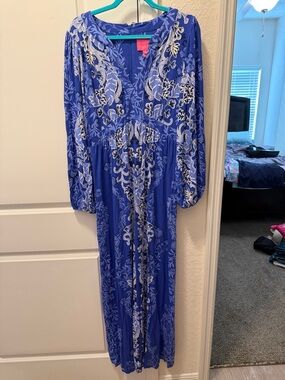 EUC LILLY PULITZER Wexlee Long Sleeve Maxi Dress